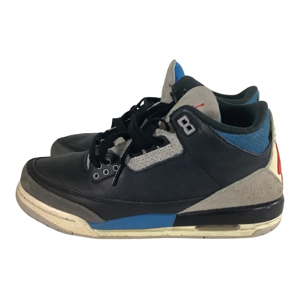 Air Jordan 3 Retro Rare Air Black Military Blue Sunblush IB8968-004‎ Mens 7Y